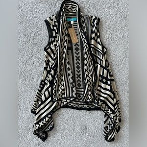 Francesca SM tribal cutoff vest